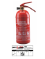 Preview: Gloria KFZ Auto-Pulverlöscher PDE1 GA, 1kg Brandklasse ABC Halterung u. Plakette